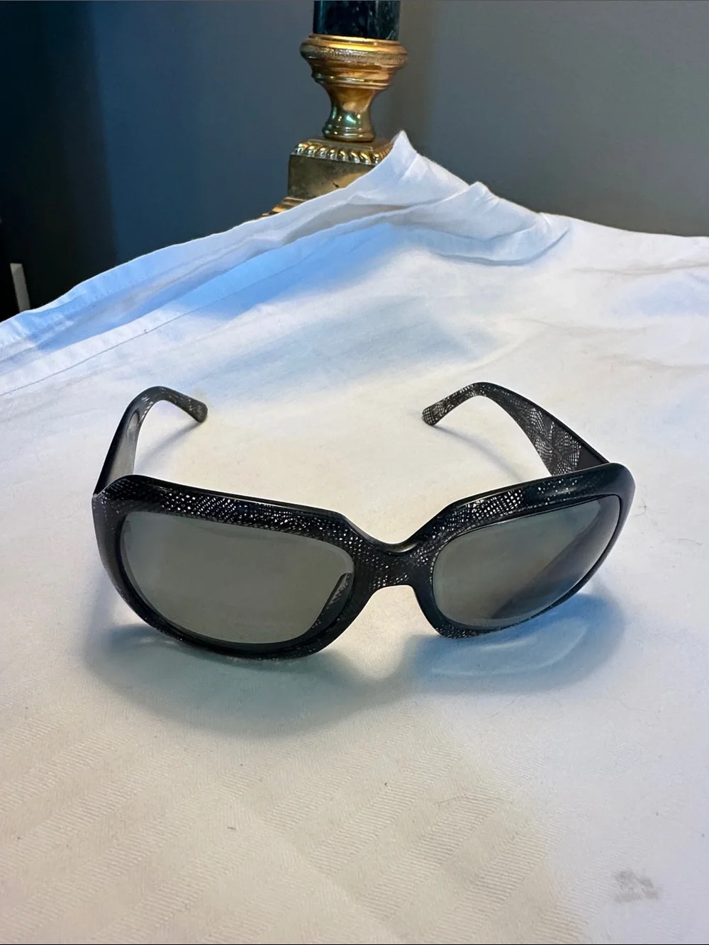 Black Chanel Designer-Style Women's Sunglasses with Logo Accent